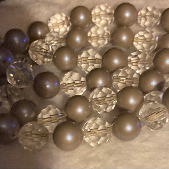 cezanne Jewelry - Cezanne Bracelet, 3 Strand, Beaded, Faux Pearl, Stretch, Statement, feminine﻿